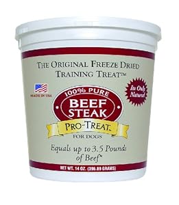 Stewart's Pro-Treat 10-Ounce Tub Freeze Dried Dog Treats, Beef Steak by MiracleCorp/Gimborn