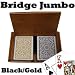 Copag Wooden Box Set - 1546 Black/Gold Bridge Jumbo 100% Plastic Playing Cards