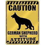 New Caution : German Shepherd With Attitude Parking Sign Dog