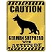 New  Caution : German Shepherd With Attitude  Parking Sign Dog