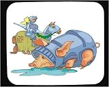 enlarged image: Mouse Pad with fear, armor, knight, pink, pig
