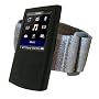 iGadgitz Black Silicone Skin Case Cover and Gym Jogging Armband for Sony Walkman NWZ-E440 Series + Screen Protector ( NWZ-E443, NWZ-E444, NWZ-E445, NWZE443, NWZE444, NWZE445, NWZ-E443B, NWZ-E444B, NWZ-E445B, NWZ-E443R, NWZ-E444R, NWZ-E445R )