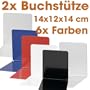 2x Buchst�tzen Schwarz aus Metall, (LxBxH) 14 x 12 x 14 cm, Schwarz