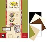 Post-it 8-1/2 by 12-Inch Craft Paper, Earth Tones, 6-Sheet/Pack