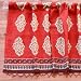 Spice Route ~ Red Orange Beaded Window Valance
