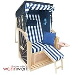 Strandkorb Single Königsstuhl blau
