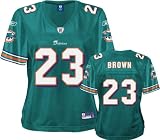 Ronnie Brown Aqua Reebok Premier Miami Dolphins Women's Jersey