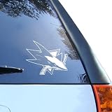 NHL San Jose Sharks White 8'' Logo Decal