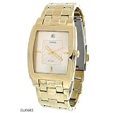 GUESS STEEL DIAMOND GOLD TONE MENS WATCH - G11613G by GUESS?