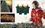 4' x 6' Amber Wide Angle LED Net Christmas Lights - 120 Lights Green Wire