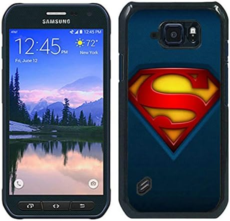 S6 active Cases Designed With Fabric-Superman-Logo Black Case for Samsung Galaxy S6 active