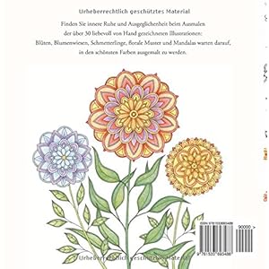 Bunter Blumenzauber: Ausmalen und Entspannen, ein Malbuch für Erwachsene