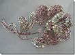 Pink and White Crystals Flower Pin B1S63