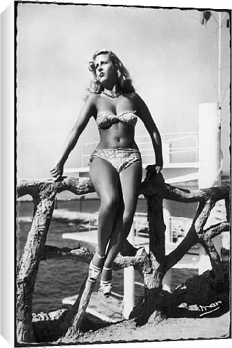 Canvas Prints of Girl In Bikini/ 1947 from Mary Evans