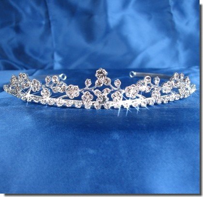 Bridal Wedding Tiara Crown With Crystal Flowers C5285