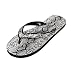 White Faux Snake Skin Strap Thong Flip Flop Flat