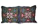 2 Crewel Embroidered Decorative Pillowdark Midnight Black Cotton Cushion Covers