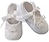 Lauren Madison Baby girl Christening Baptism Shantung Ballerina Slipper