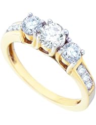 1.00CTW DIAMOND 3 STONE BRIDAL RING