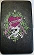 Love Kills Slowly Skull and Heart Embroidered Tattoo Design Flat Frame Wallet Gothic