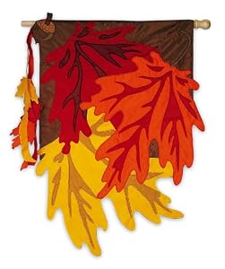 3D Fall Leaves Regular Size Applique Flag