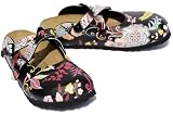Birkenstock Dorian Silk Flowers Black