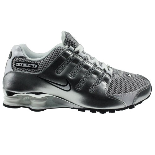 Nike Shox Nz Eu Mens Trainers White/White Black Mtllc Silver 501524 110 (11UK / 46EU)
