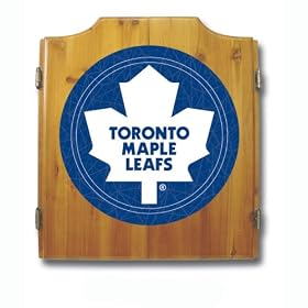 NHL Toronto Maple Leafs Dart Cabinet includes Darts and Board by 