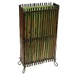 Handmade Natural Bamboo Branch Table / Desk Lamp With Green Silk Liner