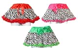 Neon Hen Party Zebra Animal Print UV Flo Tutu Skirt Free Size Fits UK (6 to 10)