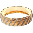Gold and Rodium Plated Bangle Bracelets Costume Jewelry in Indian-Style 2.25 inches