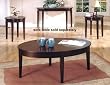 3 pcs Espresso Finish Wood Coffee & 2 Occasional End Tables Set
