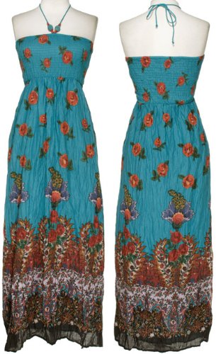 JFW Crinkled Hippie Floral Maxi Dress