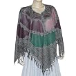 Ponchos in Wool Jacquard Design Womens Outerwear 40 x 40 inches (pnch279)