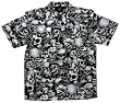 Skulls All Over Biker Shirt, Overdose, Dragonfly