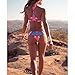 Creabygirls Womens Sexy Tropical Floral Print Two Piece Bikini Top and Bottom