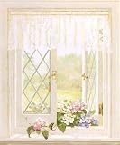 Hydrangea Window Wall Mural