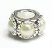 Sterling Silver Twist Rope Pearl Bead Charm for Pandora Troll Biagi Chamilia