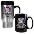 Detroit Red Wings NHL 2008 Stanley Cup Champs Stainless Steel Travel Mug & Black Ceramic Mug Set by Great American Products