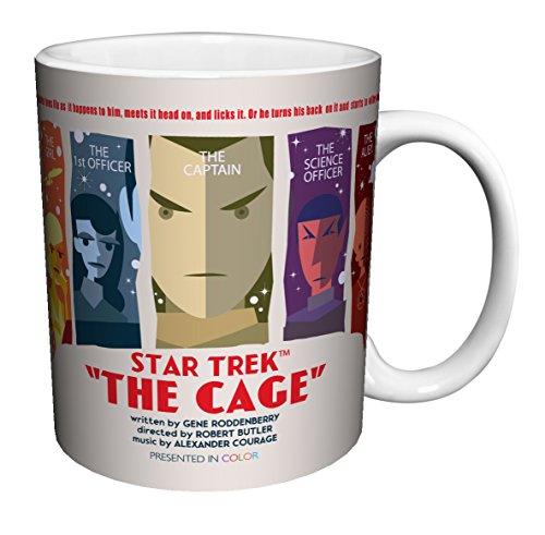 Star Trek The Cage Pilot Episode (Juan Ortiz Art) Sci-Fi TV Television Show Porcelain Boxed Gift Coffee (Tea, Cocoa) 11 Oz. Mug