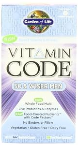 Garden of Life Vitamin Code 50 and Wiser Men's Multivitamin Supplement, 240 Count