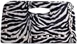 Lux de Ville Retro Zebra Faux Fur STUD CLUTCH Handbag