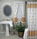 Windsor Clay Fabric Shower Curtain
