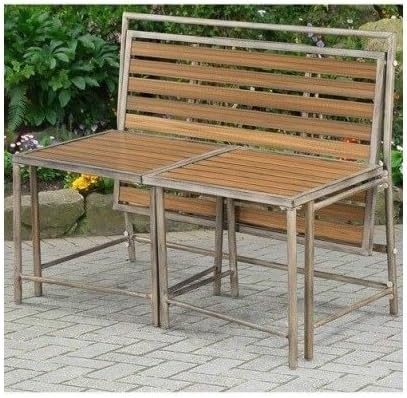 Small Spaces Converting Bench to Bistro Set, Table to Seat, Apartment, Condo, Balcony, Terrace, Garden