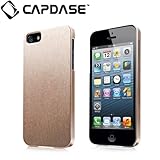 CAPDASE 日本正規品 iPhone5 Karapace Jacket Silva Satin, Gold (クリスタル・クリアー液晶保護シート、ムービースタンド、プロテクティブ・ポーチ 付属) KPIH5-SA0T