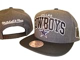 Dallas Cowboys Mitchell & Ness Adjustable Snap Back Baseball Cap Hat Charcoal Grey