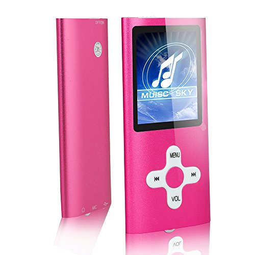 Goldenseller Pink Color Mp3 / mp4 Music Video Media Player Portable