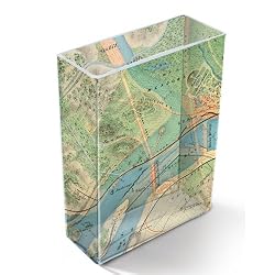 Lily Design Map Transferware Vase