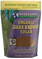 Wholesome Sweeteners Fair Trade Organic Dark Brown Sugar, 24-Ounce Pouches (Pack of 6)