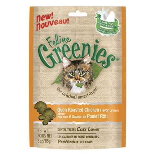 Greenies Oven Roasted Chicken Feline Dental Treats 3oz